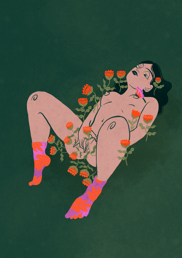 flowers kamasutra socks